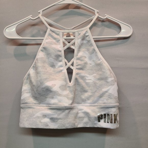 PINK Victorias Secret Camo Bra Bralette Womens Small Cool & Comfy Strappy Back - Picture 6 of 6